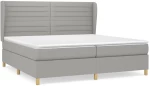ΚΡΕΒΑΤΙ BOXSPRING ΜΕ ΣΤΡΩΜΑ ΑΝΟΙΧΤΟ ΓΚΡΙ 200X200 ΕΚ. ΥΦΑΣΜΑΤΙΝΟ 3128629