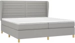 ΚΡΕΒΑΤΙ BOXSPRING ΜΕ ΣΤΡΩΜΑ ΑΝΟΙΧΤΟ ΓΚΡΙ 200X200 ΕΚ. ΥΦΑΣΜΑΤΙΝΟ 3128629