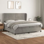 ΚΡΕΒΑΤΙ BOXSPRING ΜΕ ΣΤΡΩΜΑ ΑΝΟΙΧΤΟ ΓΚΡΙ 200X200 ΕΚ. ΒΕΛΟΥΔΙΝΟ 3129291