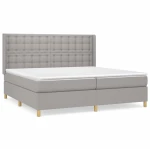 ΚΡΕΒΑΤΙ BOXSPRING ΜΕ ΣΤΡΩΜΑ ΑΝΟΙΧΤΟ ΓΚΡΙ 200X200 ΕΚ. ΥΦΑΣΜΑΤΙΝΟ 3132337
