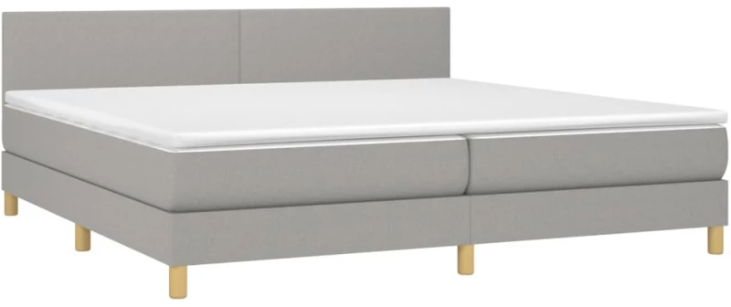 ΚΡΕΒΑΤΙ BOXSPRING ΜΕ ΣΤΡΩΜΑ & LED ΑΝ.ΓΚΡΙ 200X200ΕΚ. ΥΦΑΣΜΑΤΙΝΟ 3133581