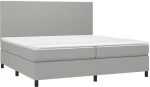 ΚΡΕΒΑΤΙ BOXSPRING ΜΕ ΣΤΡΩΜΑ & LED ΑΝ.ΓΚΡΙ 200X200ΕΚ. ΥΦΑΣΜΑΤΙΝΟ 3134741