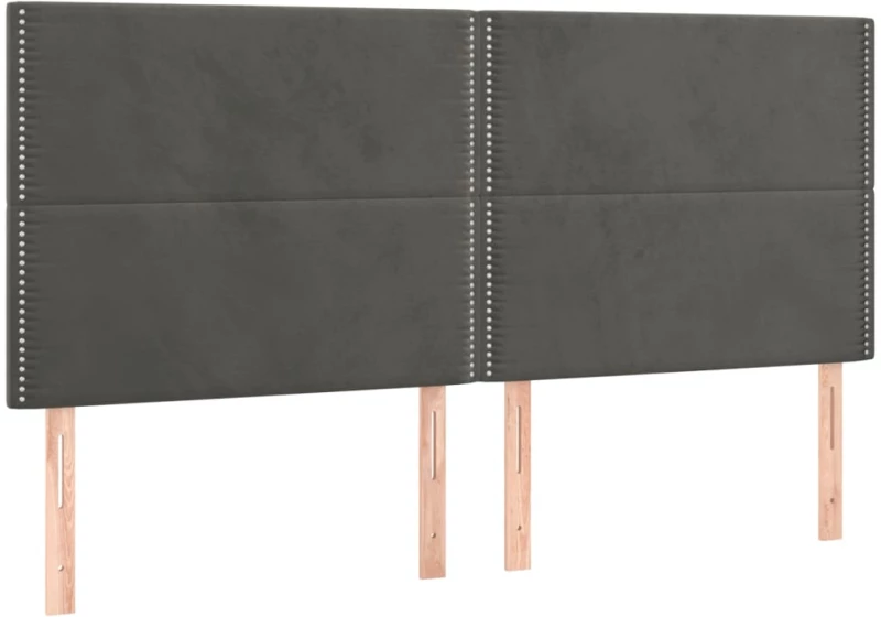 ΚΡΕΒΑΤΙ BOXSPRING ΜΕ ΣΤΡΩΜΑ & LED ΣΚ. ΓΚΡΙ 200X200ΕΚ. ΒΕΛΟΥΔΙΝΟ 3136084