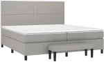 ΚΡΕΒΑΤΙ BOXSPRING ΜΕ ΣΤΡΩΜΑ ΑΝΟΙΧΤΟ ΓΚΡΙ 200X200 ΕΚ. ΥΦΑΣΜΑΤΙΝΟ 3136541