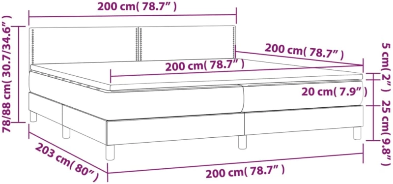 ΚΡΕΒΑΤΙ BOXSPRING ΜΕ ΣΤΡΩΜΑ TAUPE 200X200 ΕΚ. ΥΦΑΣΜΑΤΙΝΟ 3140005