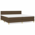 ΚΡΕΒΑΤΙ BOXSPRING ΜΕ ΣΤΡΩΜΑ ΣΚΟΥΡΟ ΚΑΦΕ 200X200 ΕΚ. ΥΦΑΣΜΑΤΙΝΟ 3140484