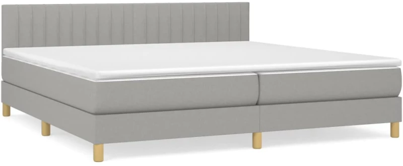 ΚΡΕΒΑΤΙ BOXSPRING ΜΕ ΣΤΡΩΜΑ ΑΝΟΙΧΤΟ ΓΚΡΙ 200X200 ΕΚ. ΥΦΑΣΜΑΤΙΝΟ 3140801