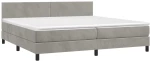 ΚΡΕΒΑΤΙ BOXSPRING ΜΕ ΣΤΡΩΜΑ ΑΝΟΙΧΤΟ ΓΚΡΙ 200X200 ΕΚ. ΒΕΛΟΥΔΙΝΟ 3141203