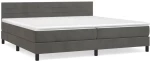 ΚΡΕΒΑΤΙ BOXSPRING ΜΕ ΣΤΡΩΜΑ ΣΚΟΥΡΟ ΓΚΡΙ 200X200 ΕΚ. ΒΕΛΟΥΔΙΝΟ 3141384