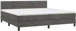 ΚΡΕΒΑΤΙ BOXSPRING ΜΕ ΣΤΡΩΜΑ ΣΚΟΥΡΟ ΓΚΡΙ 200X200 ΕΚ. ΒΕΛΟΥΔΙΝΟ 3141384