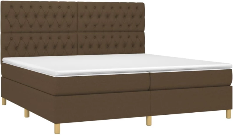ΚΡΕΒΑΤΙ BOXSPRING ΜΕ ΣΤΡΩΜΑ ΣΚΟΥΡΟ ΚΑΦΕ 200X200 ΕΚ. ΥΦΑΣΜΑΤΙΝΟ 3142604