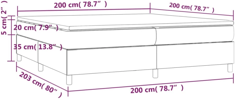 ΚΡΕΒΑΤΙ BOXSPRING ΜΕ ΣΤΡΩΜΑ ΑΝΟΙΧΤΟ ΓΚΡΙ 200X200 ΕΚ. ΥΦΑΣΜΑΤΙΝΟ 3144546