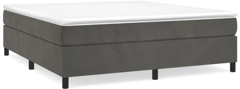 ΚΡΕΒΑΤΙ BOXSPRING ΜΕ ΣΤΡΩΜΑ ΣΚΟΥΡΟ ΓΚΡΙ 200X200 ΕΚ. ΒΕΛΟΥΔΙΝΟ 3144700