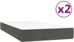 ΚΡΕΒΑΤΙ BOXSPRING ΜΕ ΣΤΡΩΜΑ ΣΚΟΥΡΟ ΓΚΡΙ 200X200 ΕΚ. ΒΕΛΟΥΔΙΝΟ 3144700