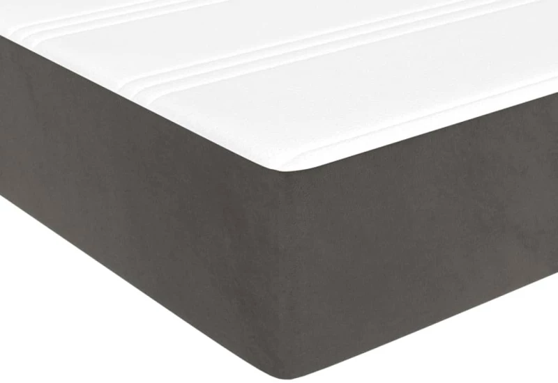ΚΡΕΒΑΤΙ BOXSPRING ΜΕ ΣΤΡΩΜΑ ΣΚΟΥΡΟ ΓΚΡΙ 200X200 ΕΚ. ΒΕΛΟΥΔΙΝΟ 3144700
