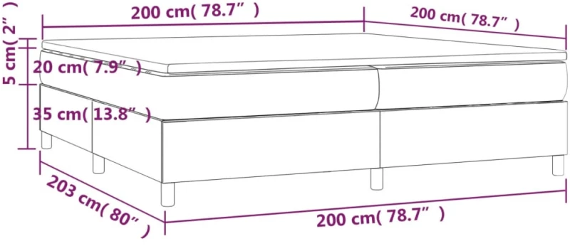 ΚΡΕΒΑΤΙ BOXSPRING ΜΕ ΣΤΡΩΜΑ ΣΚΟΥΡΟ ΓΚΡΙ 200X200 ΕΚ. ΒΕΛΟΥΔΙΝΟ 3144700