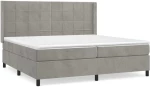 ΚΡΕΒΑΤΙ BOXSPRING ΜΕ ΣΤΡΩΜΑ ΑΝΟΙΧΤΟ ΓΚΡΙ 200X200 ΕΚ. ΒΕΛΟΥΔΙΝΟ 3132699