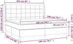 ΚΡΕΒΑΤΙ BOXSPRING ΜΕ ΣΤΡΩΜΑ ΑΝΟΙΧΤΟ ΓΚΡΙ 200X200 ΕΚ. ΒΕΛΟΥΔΙΝΟ 3132699
