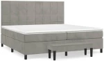 ΚΡΕΒΑΤΙ BOXSPRING ΜΕ ΣΤΡΩΜΑ ΑΝΟΙΧΤΟ ΓΚΡΙ 200X200 ΕΚ. ΒΕΛΟΥΔΙΝΟ 3137863