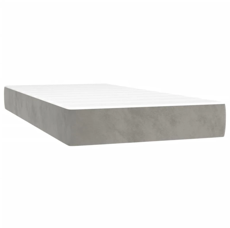 ΚΡΕΒΑΤΙ BOXSPRING ΜΕ ΣΤΡΩΜΑ ΑΝΟΙΧΤΟ ΓΚΡΙ 200X200 ΕΚ. ΒΕΛΟΥΔΙΝΟ 3137863