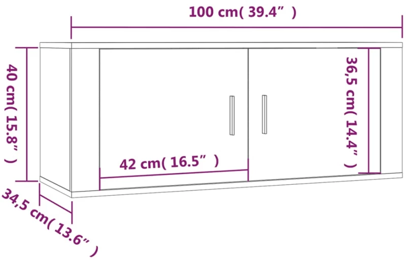 ΈΠΙΠΛΑ ΤΗΛΕΟΡΑΣΗΣ ΕΠΙΤΟΙΧΙΑ SONOMA ΔΡΥΣ 100X34,5X40 ΕΚ 816638