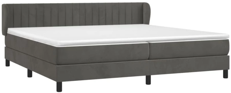 ΚΡΕΒΑΤΙ BOXSPRING ΜΕ ΣΤΡΩΜΑ ΣΚΟΥΡΟ ΓΚΡΙ 200X200 ΕΚ. ΒΕΛΟΥΔΙΝΟ 3131100