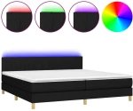 ΚΡΕΒΑΤΙ BOXSPRING ΜΕ ΣΤΡΩΜΑ & LED ΜΑΥΡΟ 200X200 ΕΚ. ΥΦΑΣΜΑΤΙΝΟ 3133903