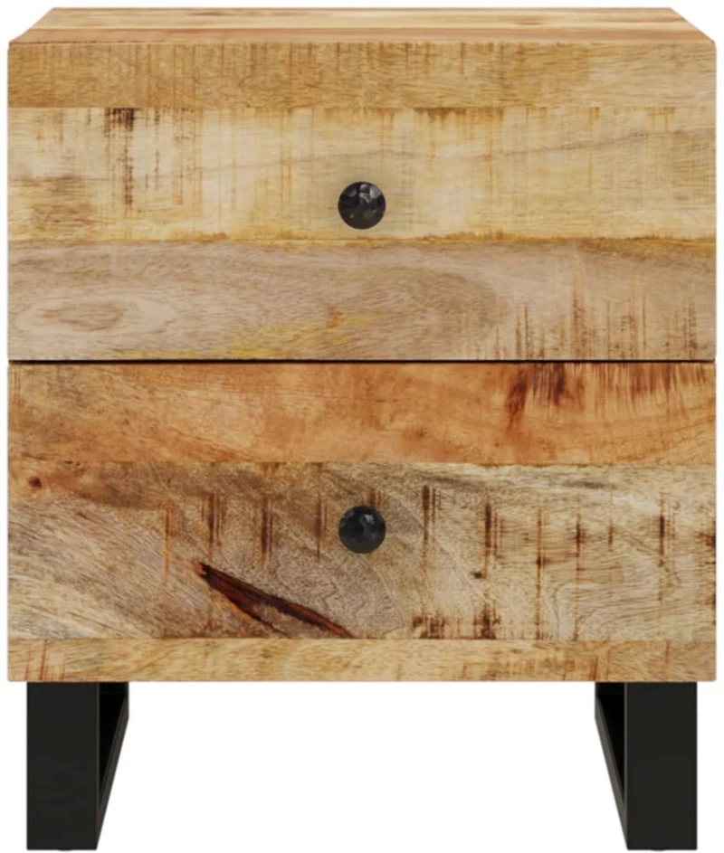 ΚΟΜΟΔΙΝΑ 2 ΤΕΜ. 40 X 33 X 46 ΕΚ. ΑΠΟ ΜΑΣΙΦ ΞΥΛΟ ΜΑΝΓΚΟ 345215