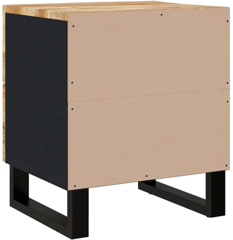 ΚΟΜΟΔΙΝΑ 2 ΤΕΜ. 40 X 33 X 46 ΕΚ. ΑΠΟ ΜΑΣΙΦ ΞΥΛΟ ΜΑΝΓΚΟ 345215