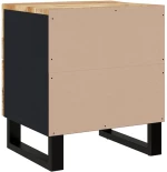 ΚΟΜΟΔΙΝΑ 2 ΤΕΜ. 40 X 33 X 46 ΕΚ. ΑΠΟ ΜΑΣΙΦ ΞΥΛΟ ΜΑΝΓΚΟ 345215