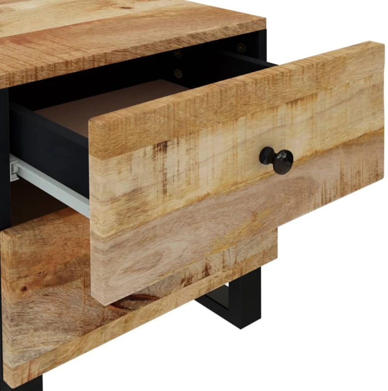 ΚΟΜΟΔΙΝΑ 2 ΤΕΜ. 40 X 33 X 46 ΕΚ. ΑΠΟ ΜΑΣΙΦ ΞΥΛΟ ΜΑΝΓΚΟ 345215