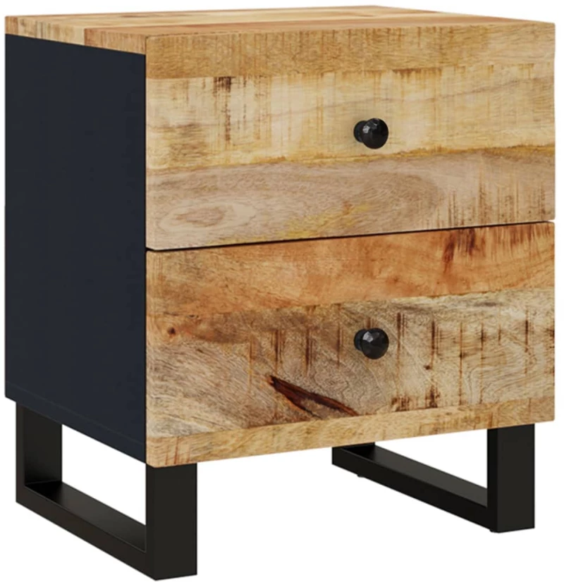 ΚΟΜΟΔΙΝΑ 2 ΤΕΜ. 40 X 33 X 46 ΕΚ. ΑΠΟ ΜΑΣΙΦ ΞΥΛΟ ΜΑΝΓΚΟ 345215