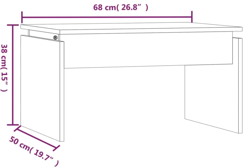 ΤΡΑΠΕΖΑΚΙ ΣΑΛΟΝΙΟΥ ΚΑΦΕ ΔΡΥΣ 68X50X38 ΕΚ. ΕΠΕΞΕΡΓΑΣΜΕΝΟ ΞΥΛΟ 825842