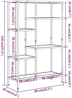 ΒΙΒΛΙΟΘΗΚΗ 80 X 30 X 120 ΕΚ. ΑΠΟ ΑΤΣΑΛΙ ΚΑΙ ΕΠΕΞΕΡΓΑΣΜΕΝΟ ΞΥΛΟ 336357