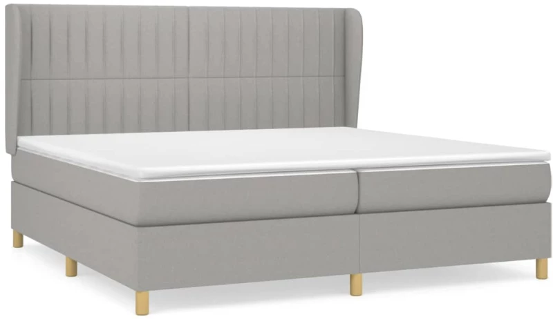 ΚΡΕΒΑΤΙ BOXSPRING ΜΕ ΣΤΡΩΜΑ ΑΝΟΙΧΤΟ ΓΚΡΙ 200X200 ΕΚ. ΥΦΑΣΜΑΤΙΝΟ 3128709