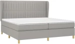 ΚΡΕΒΑΤΙ BOXSPRING ΜΕ ΣΤΡΩΜΑ ΑΝΟΙΧΤΟ ΓΚΡΙ 200X200 ΕΚ. ΥΦΑΣΜΑΤΙΝΟ 3128709