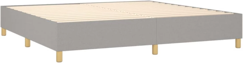 ΚΡΕΒΑΤΙ BOXSPRING ΜΕ ΣΤΡΩΜΑ ΑΝΟΙΧΤΟ ΓΚΡΙ 200X200 ΕΚ. ΥΦΑΣΜΑΤΙΝΟ 3128709