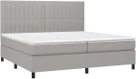 ΚΡΕΒΑΤΙ BOXSPRING ΜΕ ΣΤΡΩΜΑ ΑΝΟΙΧΤΟ ΓΚΡΙ 200X200 ΕΚ. ΥΦΑΣΜΑΤΙΝΟ 3141961