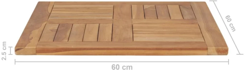 ΕΠΙΦΑΝΕΙΑ ΤΡΑΠΕΖΙΟΥ 60 X 60 X 2,5 ΕΚ. ΜΑΣΙΦ ΞΥΛΟ TEAK 48988