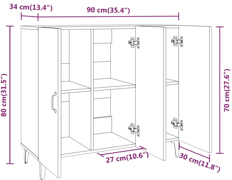 ΝΤΟΥΛΑΠΙ SONOMA ΔΡΥΣ 90X34X80 ΕΚ. ΕΠΕΞΕΡΓΑΣΜΕΝΟ ΞΥΛΟ 812504