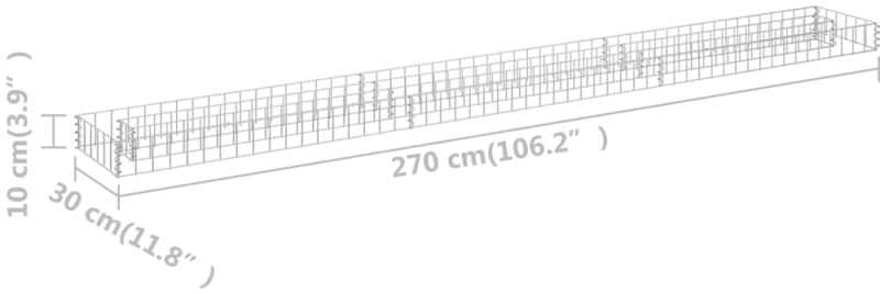 ΣΥΡΜΑΤΟΚΙΒΩΤΙΟ-ΓΛΑΣΤΡΑ ΥΠΕΡΥΨΩΜΕΝΗ 270X30X10 ΕΚ. ΓΑΛΒ. ΧΑΛΥΒΑΣ 145636