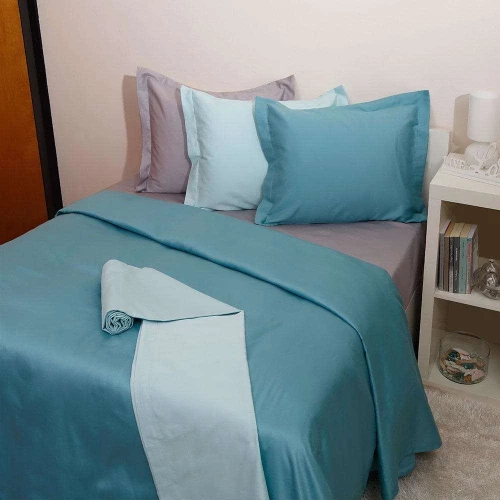 Παπλωματοθήκη Ημίδιπλη 160x240 Luxury 6 Lake Blue