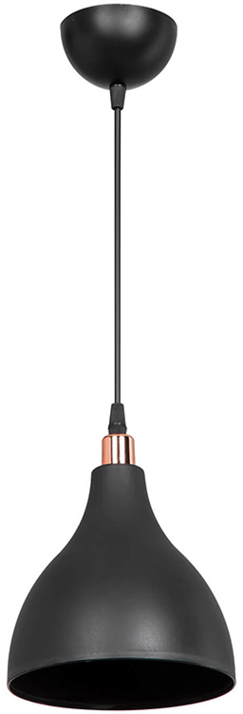 Φωτιστικό οροφής μονόφωτο Lofty pakoworld Ε27 μαύρο Φ18x56εκ
