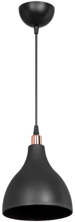 Φωτιστικό οροφής μονόφωτο Lofty pakoworld Ε27 μαύρο Φ18x56εκ