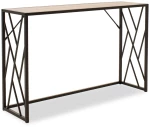 Κονσόλα Ivy pakoworld χρώμα καρυδί-μαύρο 120x35x75εκ