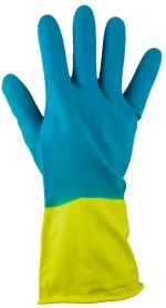 Γάντια LATEX κίτρινο-γαλάζιο 100gr XL AMD84-005