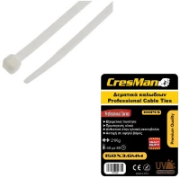 Δεματικό καλωδίων 4,8X350mm CRESMAN άσπρο