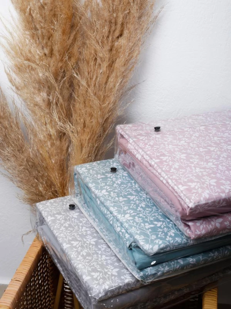 Σετ Σεντόνια Cotton Feelings 920 Pink Διπλό με λάστιχο (150x205+30)