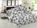 Σετ Σεντόνια Le Blanc Premium Cotton 100%  Leaves Grey Μονά με λάστιχο 100x200 33