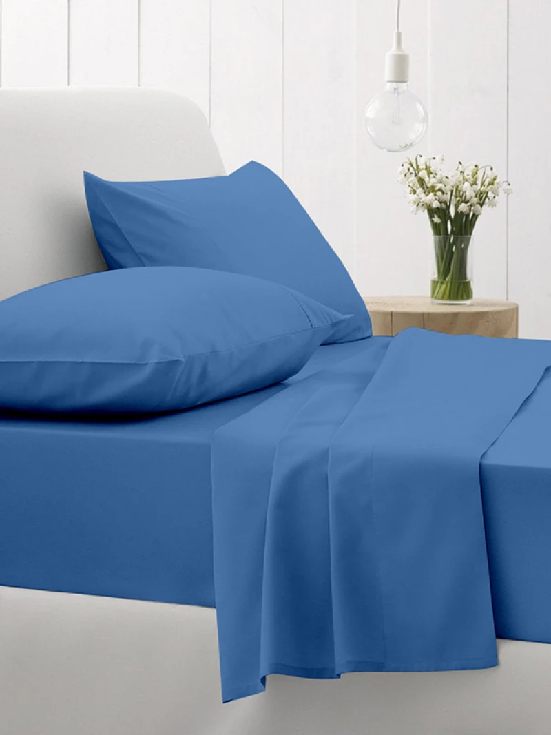 Παπλωματοθήκη Cotton Feelings 104 Blue Υπέρδιπλη (230χ250)
